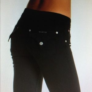 Hudson Collin flap skinny black jeans